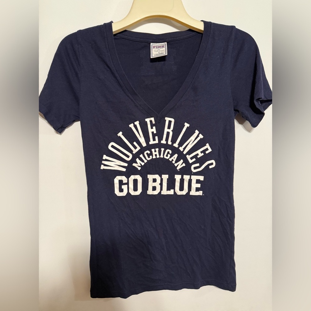 PINK Victoria's Secret Navy Wolverines Tee